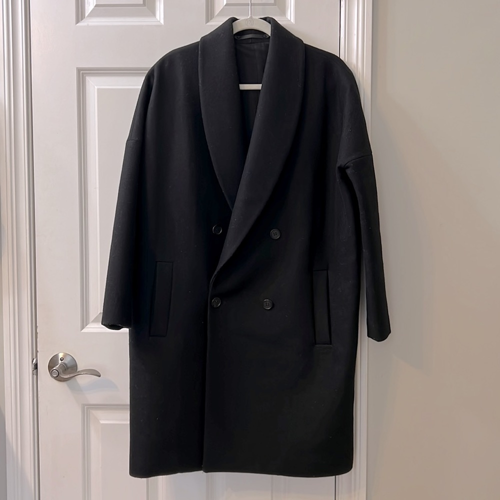 All Saints Black Pea Coat